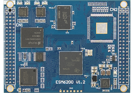 ESM6200嵌入式主板, TI AM6254, Linux-5.10 / Qt-5.14, 双千兆网口，CAN-FD×3